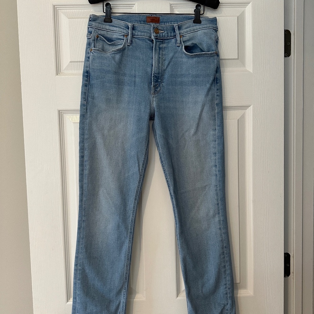 Mother Light Wash Denim Cropped